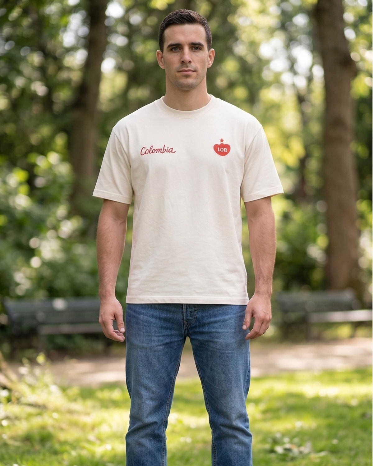 Camiseta Corazón Tricolor Hombre