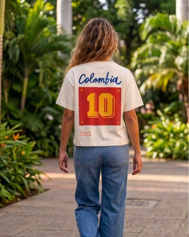 Camiseta Corazón Tricolor Mujer