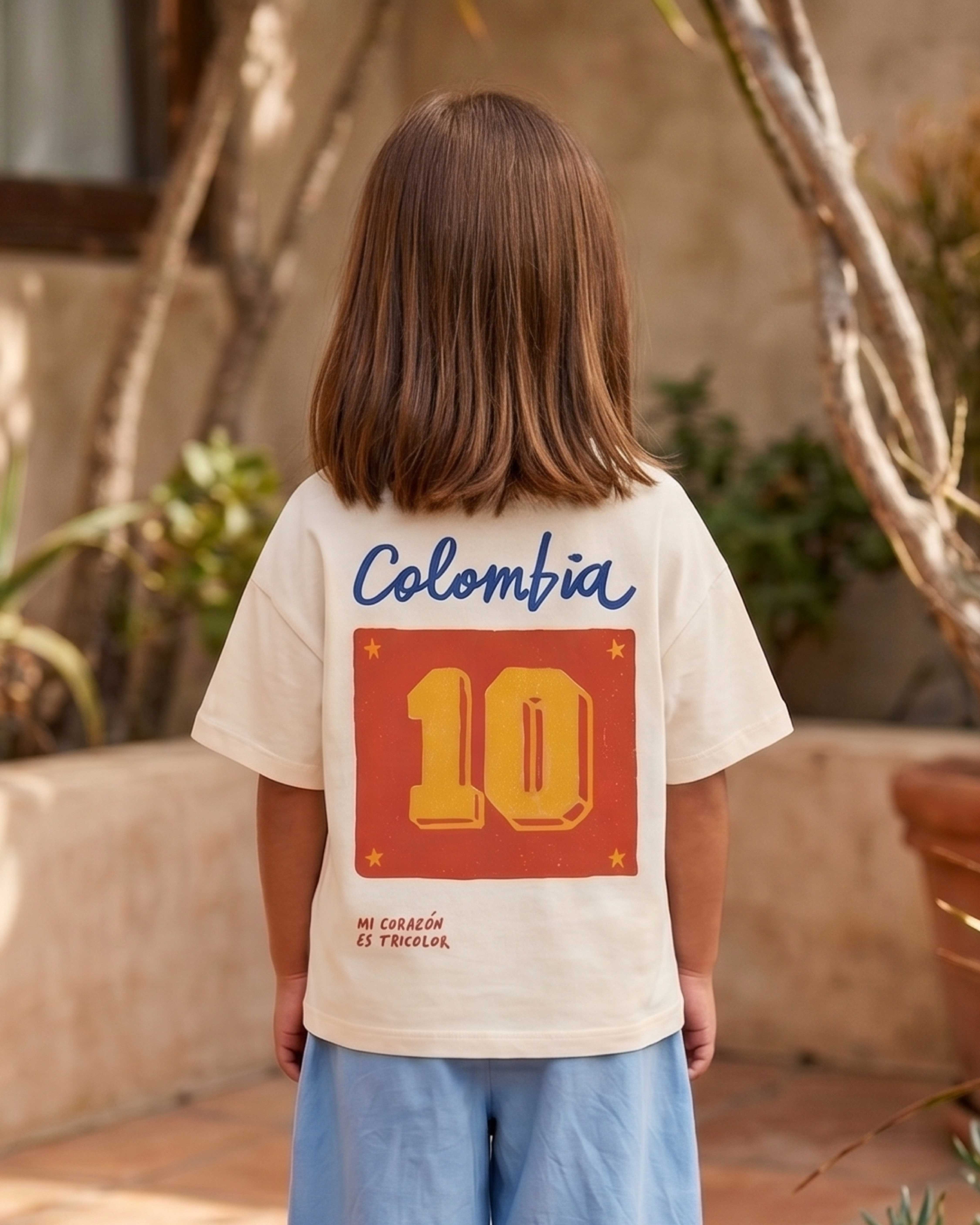 Camiseta Corazón Tricolor Mujer
