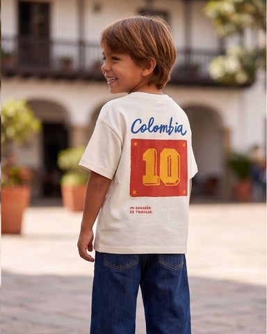 Camiseta Corazón Tricolor Mujer
